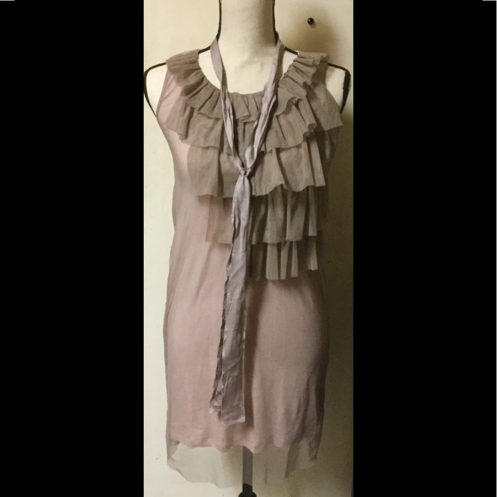 Mauve/Purple/Blush Chiffon Ruffled Dress, size 4 - Picture 7 of 8